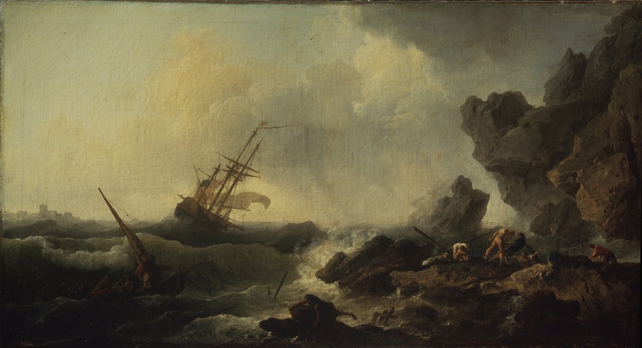 Storm ved havet af Claude Joseph Vernet