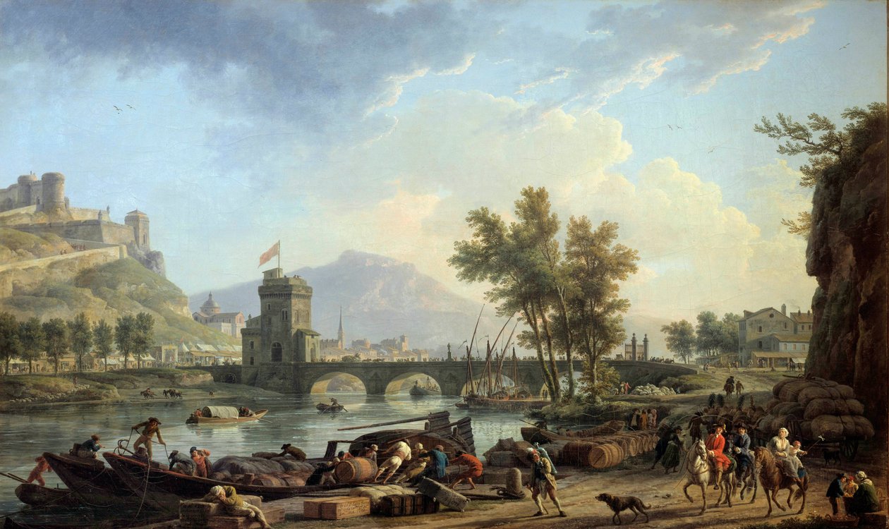 The Approaches of a Bore in 1774 Maleri af Joseph Vernet (1714-1789) 1774 Dim. 0,97x1,62 m Montpellier, Musee Fabre af Claude Joseph Vernet