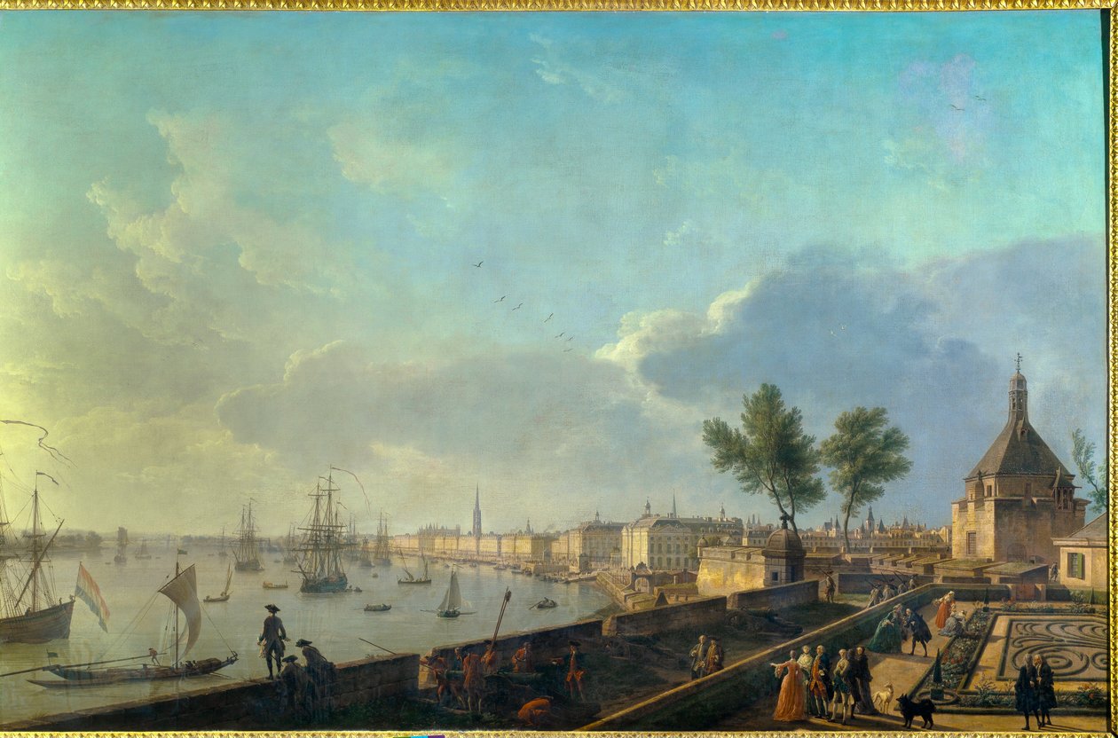 Havnen i Bordeaux med voldene Maleri af Joseph Vernet (1714-1789) 1700-tallet. Paris. Marine Museum af Claude Joseph Vernet
