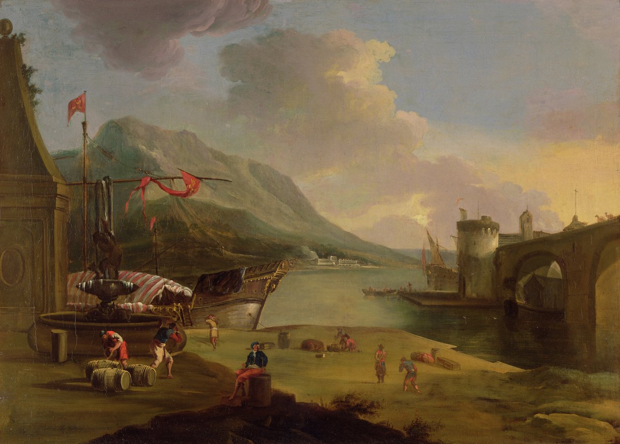 Lossning af galejer i Mykenes stræde af Claude Joseph Vernet