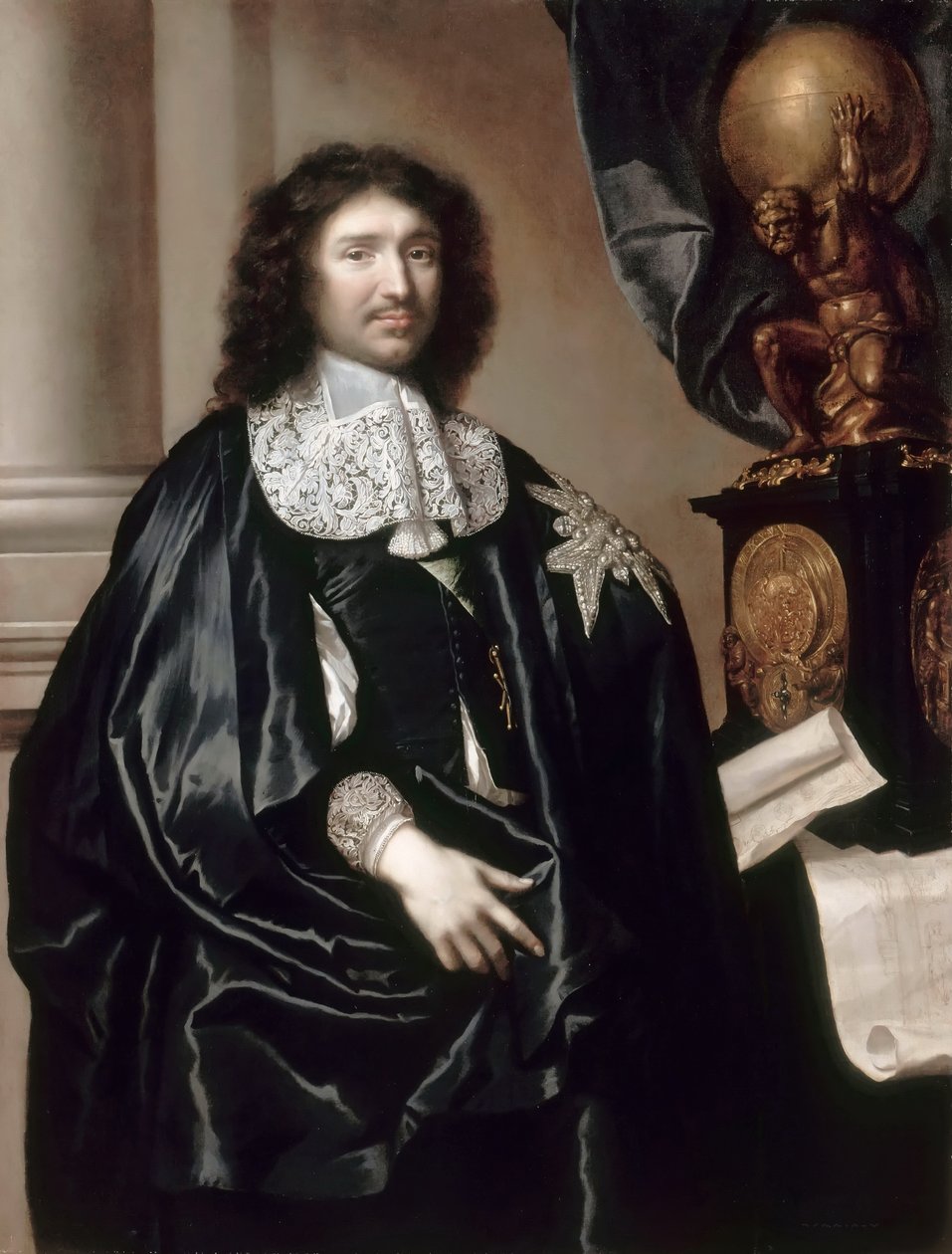 Portræt af Jean-Baptiste Colbert 1619-1683 af Claude Lefebvre