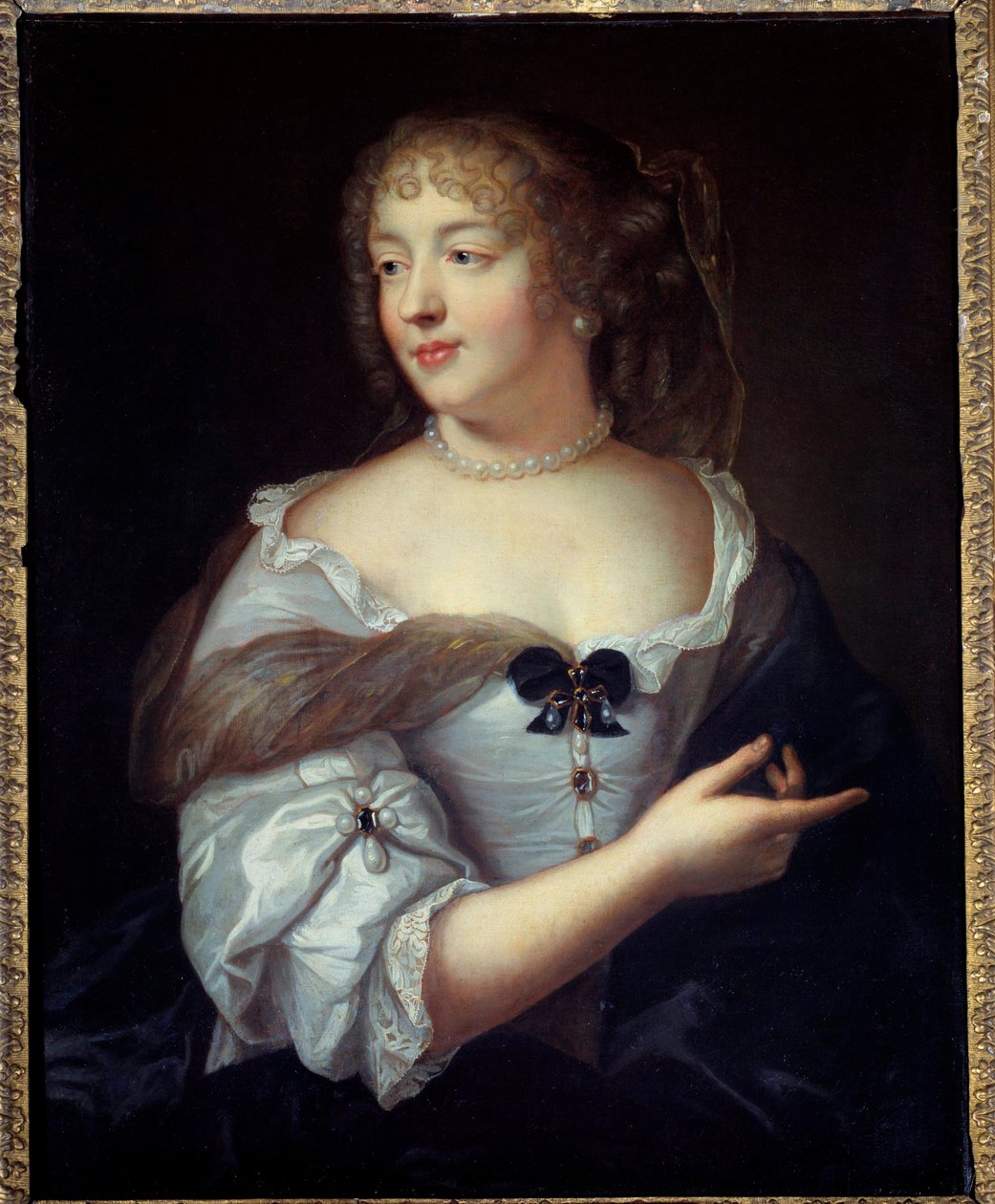 Portræt af kvinden med bogstaver Marie de Rabutin Chantal (Rabutin-Chantal), Marquise de Sevigne (1626-1696) Maleri af Claude Lefebvre (1632-1675) 1600-tallets Paris, Musee Carnavalet af Claude Lefebvre