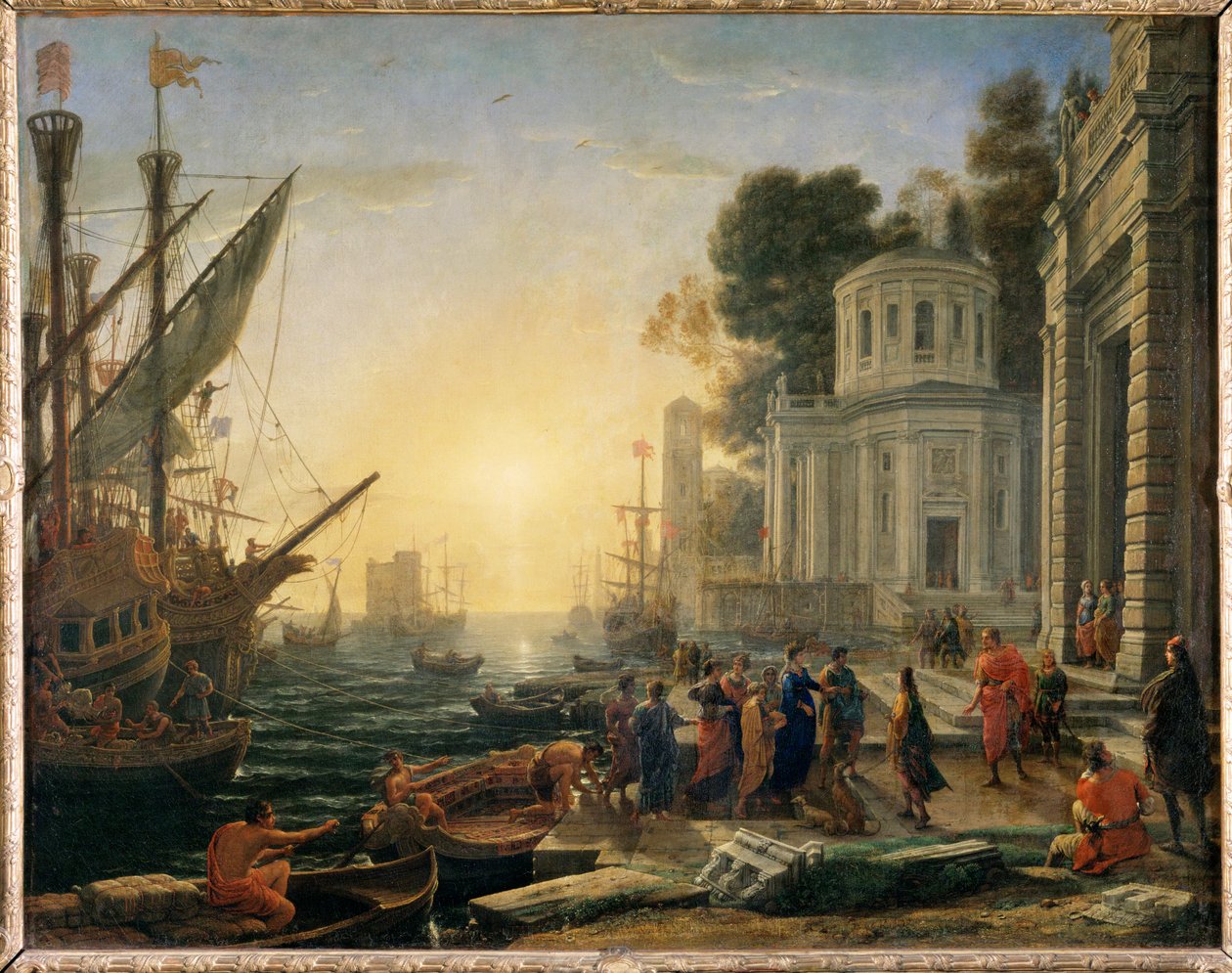 Kleopatras landing i Tarsus for at møde ... af Claude Lorrain (1600 82)