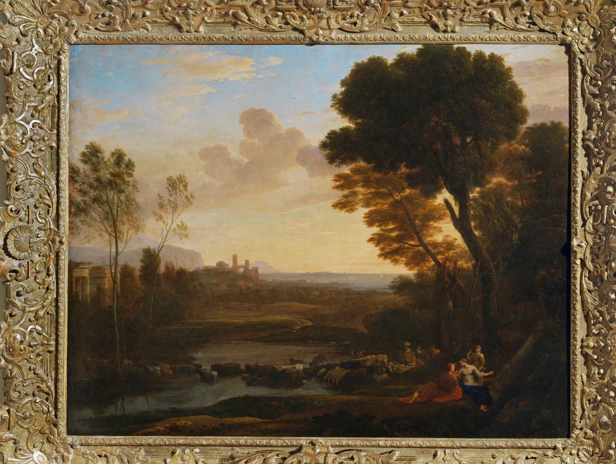 Landskab med Paris og Oenone, sagde ... af Claude Lorrain (1600 82)