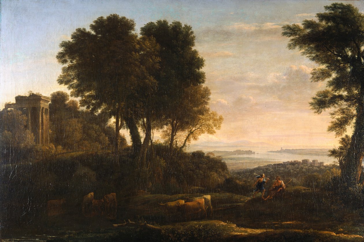 Landskab med Merkur og Battus af Claude Lorrain