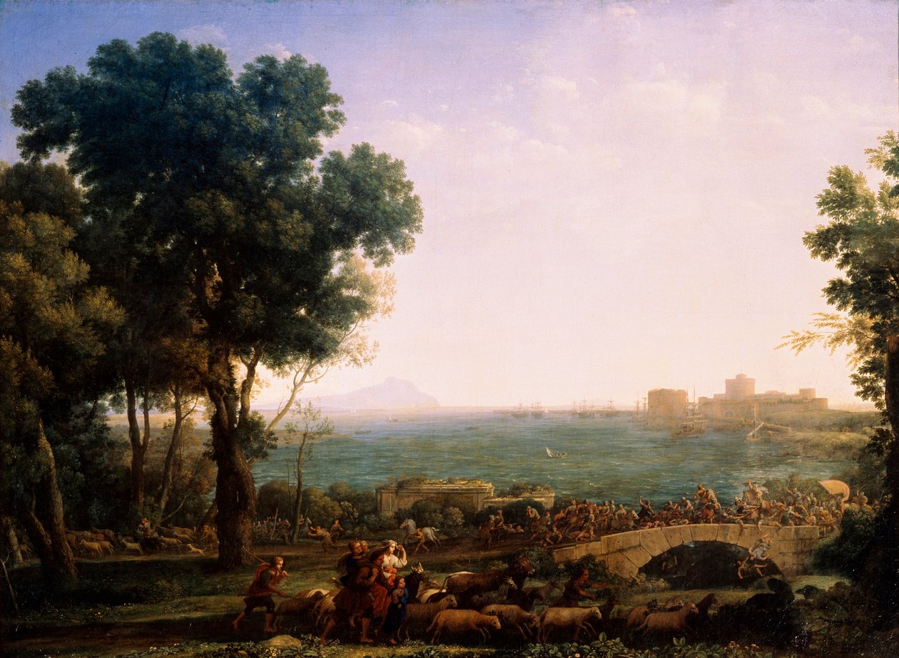 Slaget på broen, Slaget mellem kejserne Maxentius og Konstantin, 1655. af Claude Lorrain