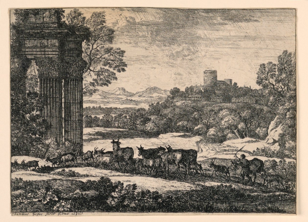 Kvæg drevet hjem gennem en storm af Claude Lorrain