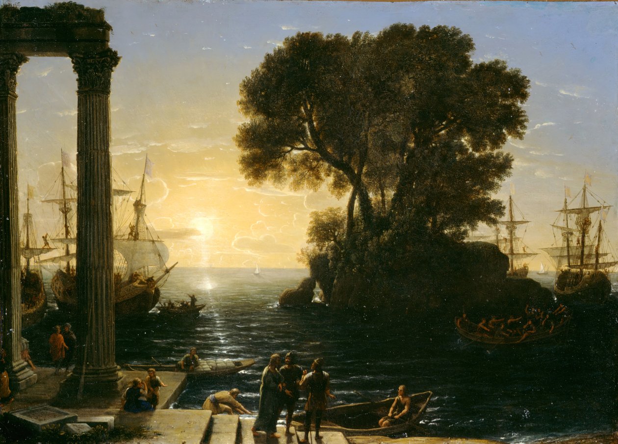 Kystscene med Saint Pauls indskibning, 1655. af Claude Lorrain
