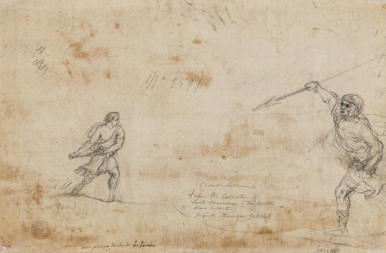 David og Goliat omvendt, ca. 1645. af Claude Lorrain