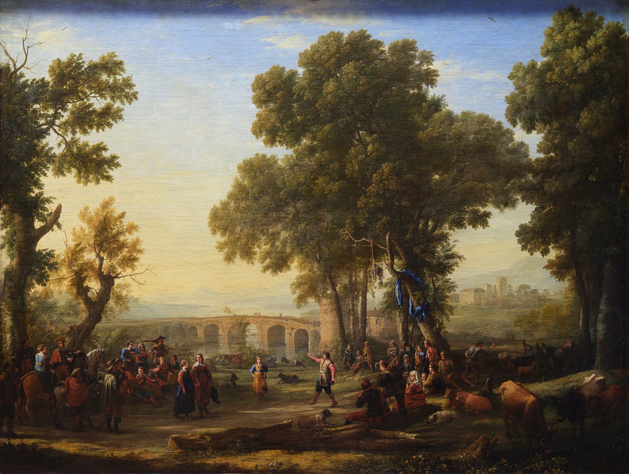 Fransk: La Fête villageoise Village Fête af Claude Lorrain