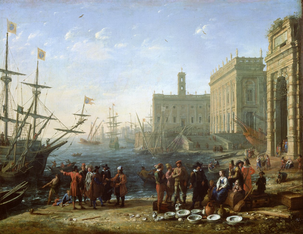 Havnescene af Claude Lorrain