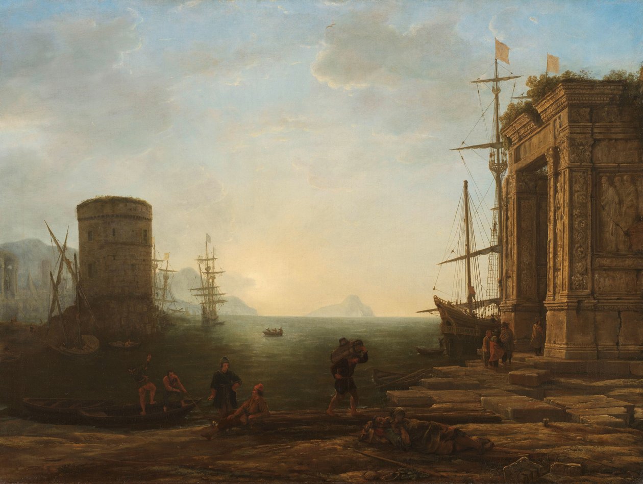 Havn ved solopgang af Claude Lorrain
