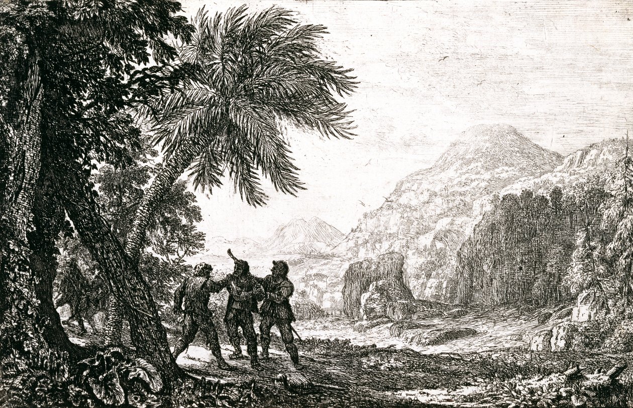 Landskab med Brigands af Claude Lorrain