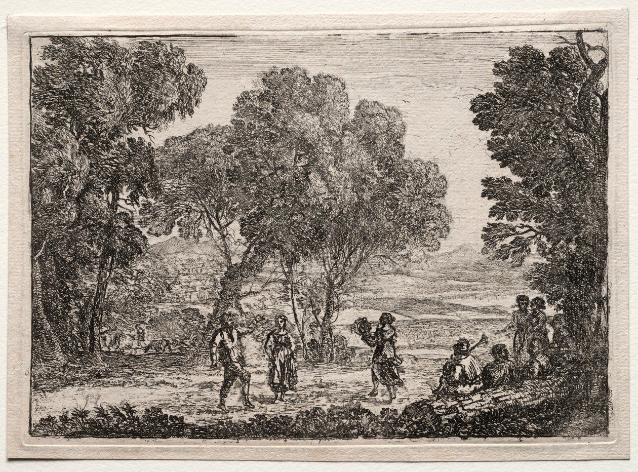 Landskab med en countrydans (lille tallerken) af Claude Lorrain