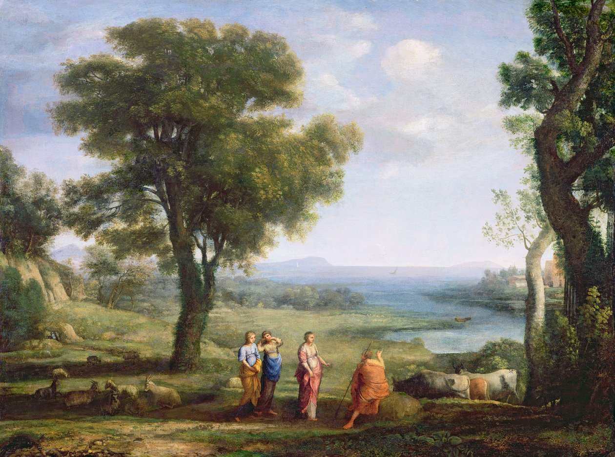 Landskab med Heliads, der leder efter deres bror Phaeton af Claude Lorrain
