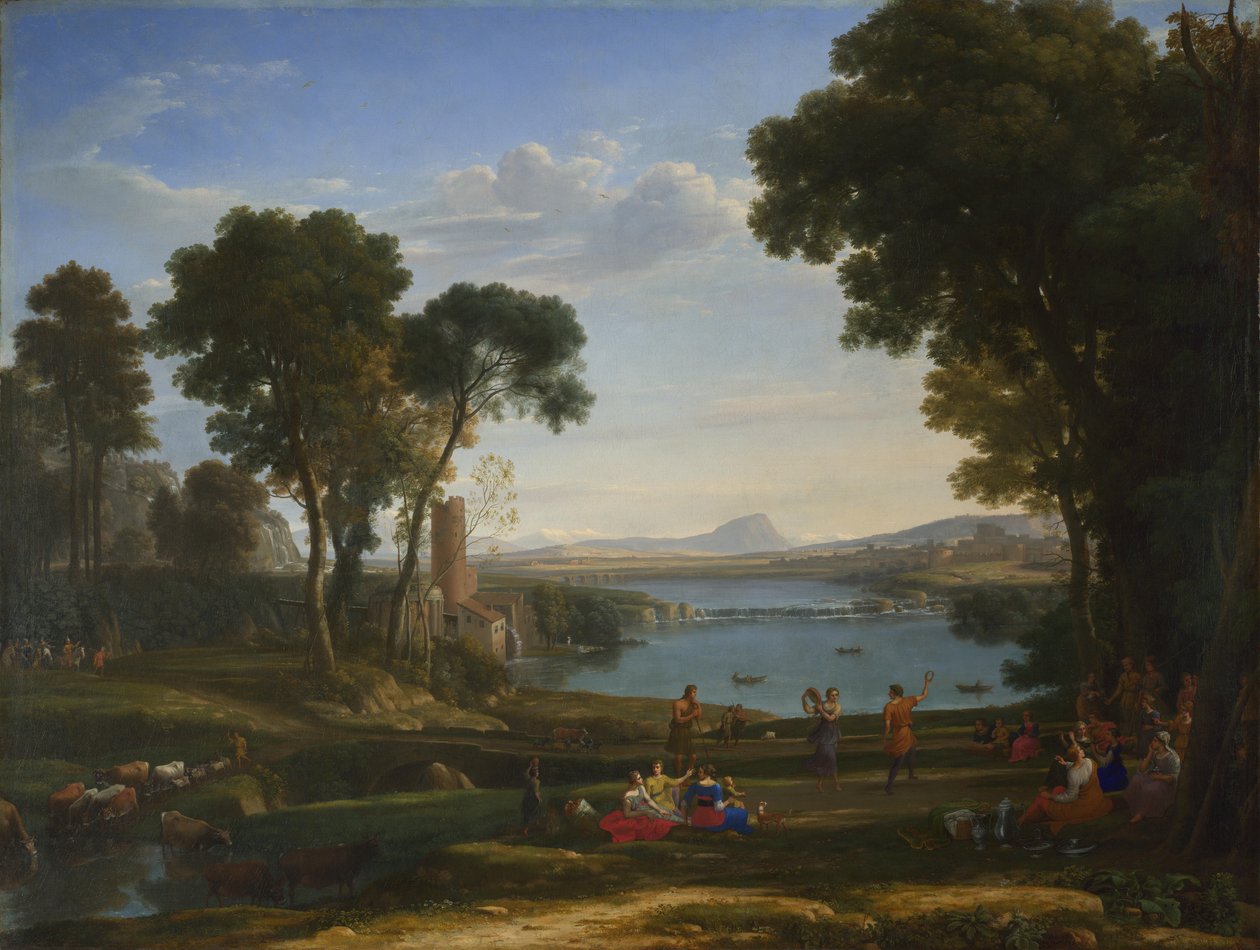 Landskab med Isaac og Rebeccas ægteskab, 1648 af Claude Lorrain