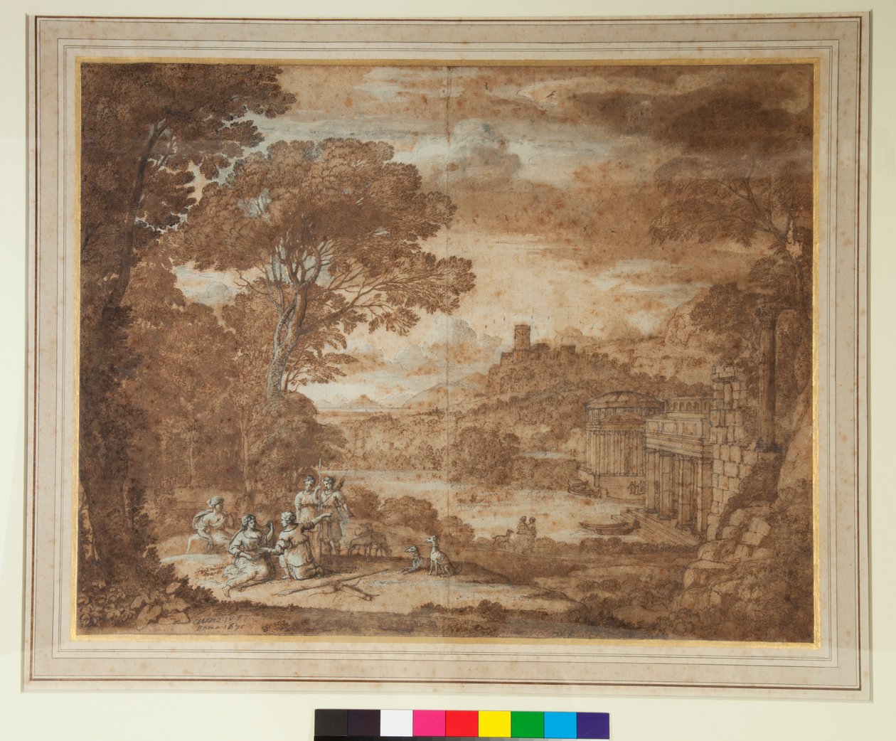 Landskab med nymfen Egeria sørgende over Numa af Claude Lorrain