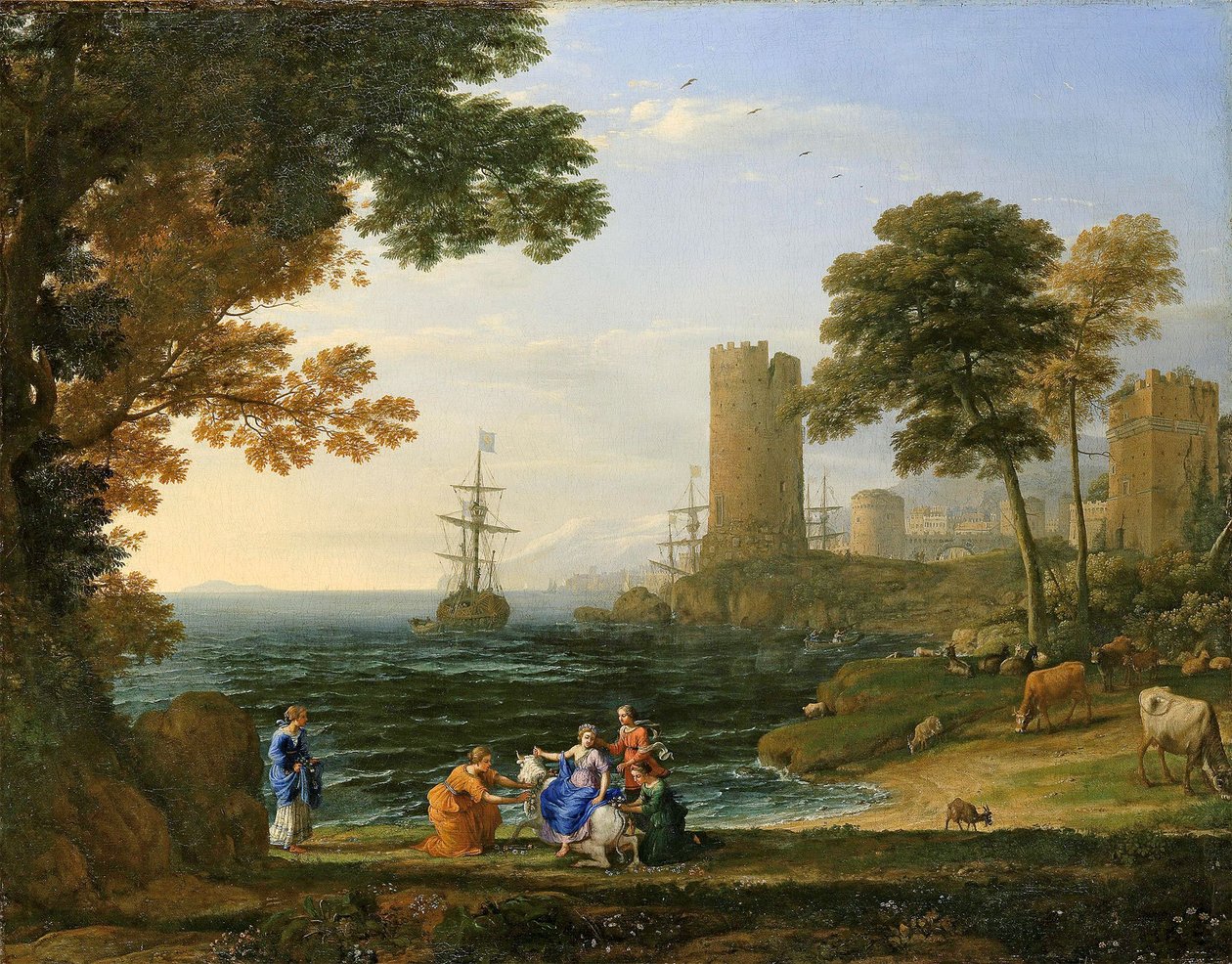 Landskab med Jupiters bortførelse af Europa af Claude Lorrain
