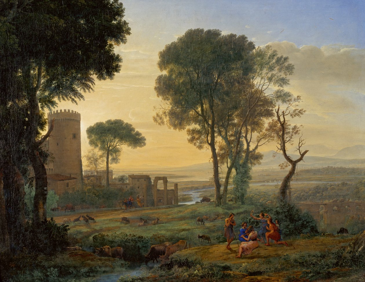 Landskab med flugten til Egypten, ca. 1646. af Claude Lorrain