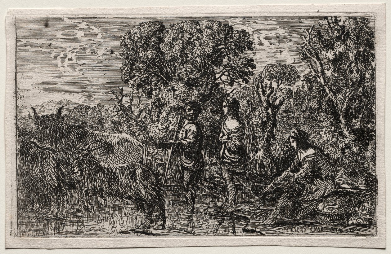 The Crossing of the Ford, 1634. af Claude Lorrain