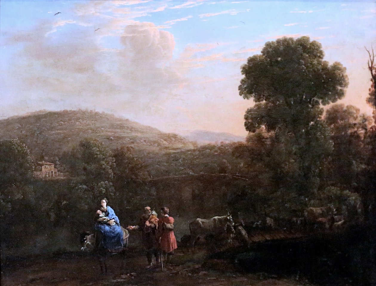 Lorrain - Fuite en Egypte. Flugt ind i Egypten. vers 1640. Strasbourg af Claude Lorrain