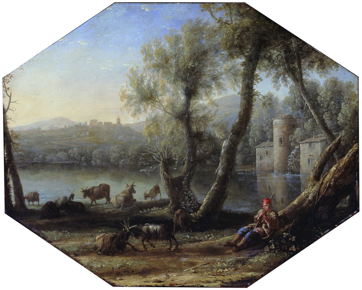 Pastoralt landskab af Claude Lorrain
