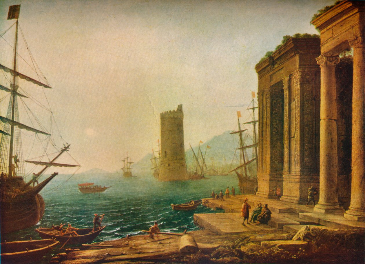 Ostia Havn, Rom, c1643 1931 af Claude Lorrain