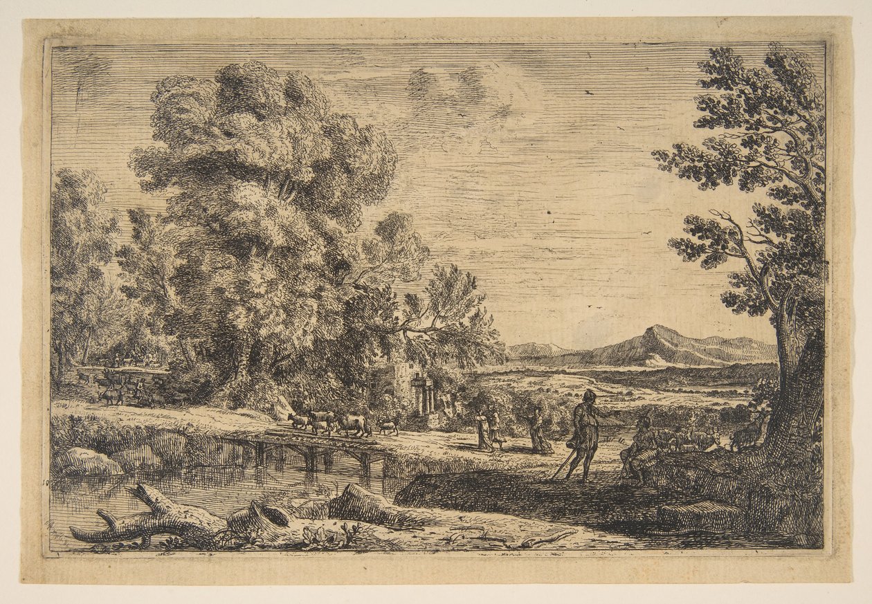Rebecca og Eliezer, ca. 1638-41. af Claude Lorrain
