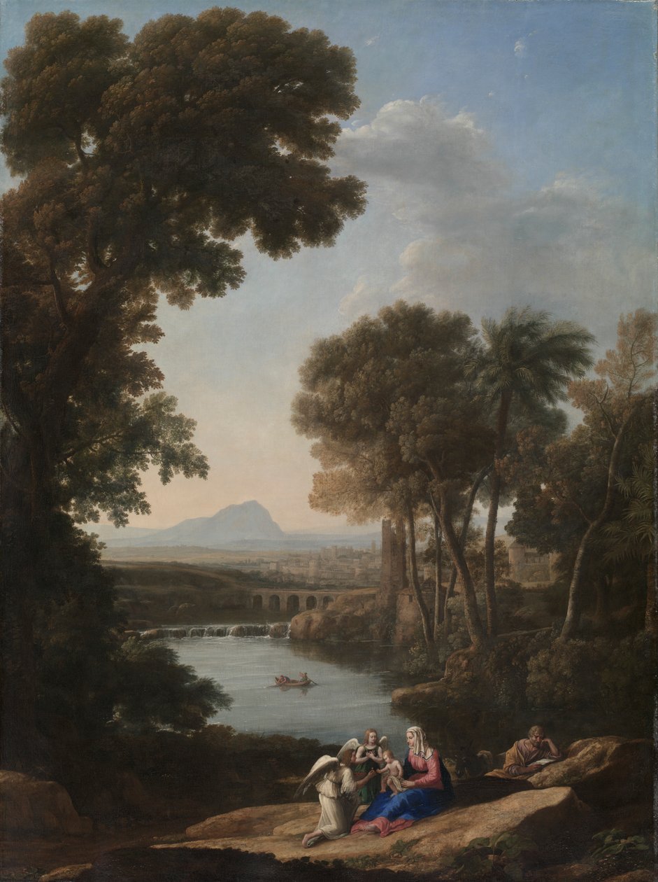 Hvil på flugten til Egypten af Claude Lorrain