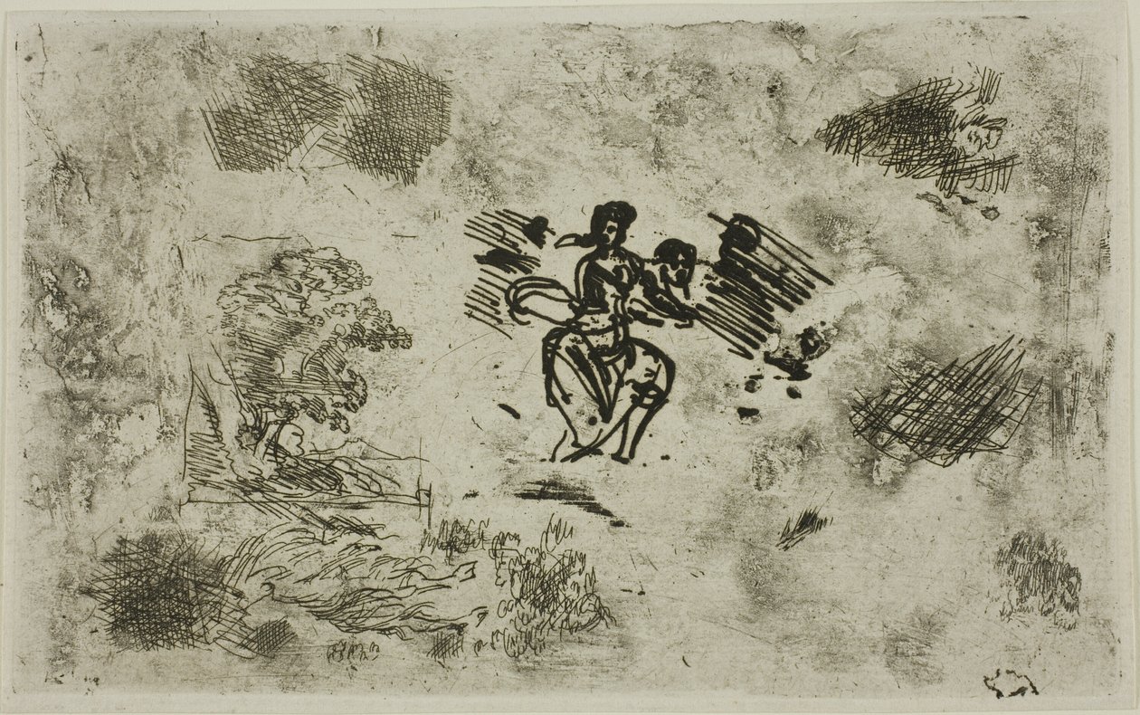 Siddende kvinde og andre skitser af Claude Lorrain
