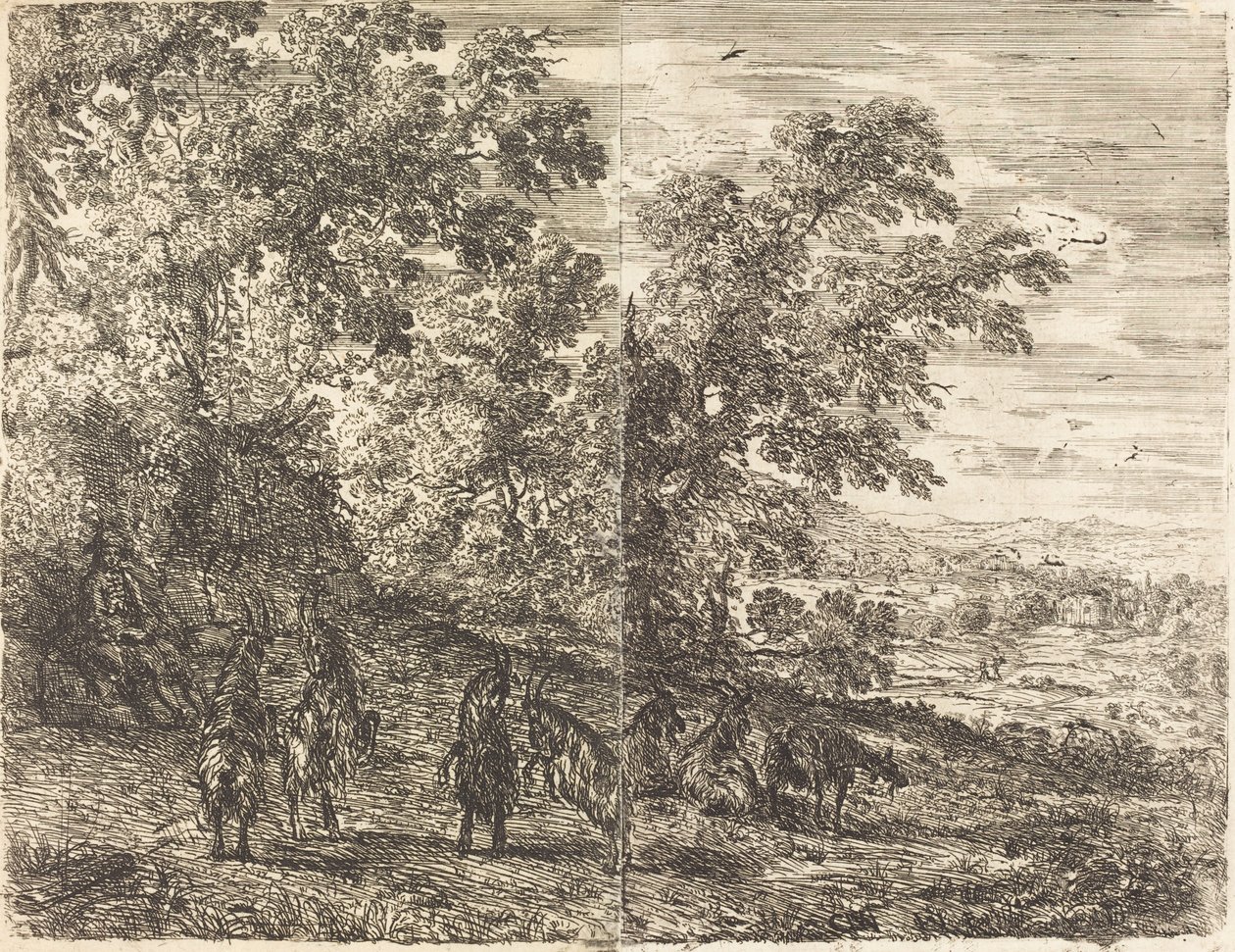 Hyrde med geder (Les chèvres) af Claude Lorrain