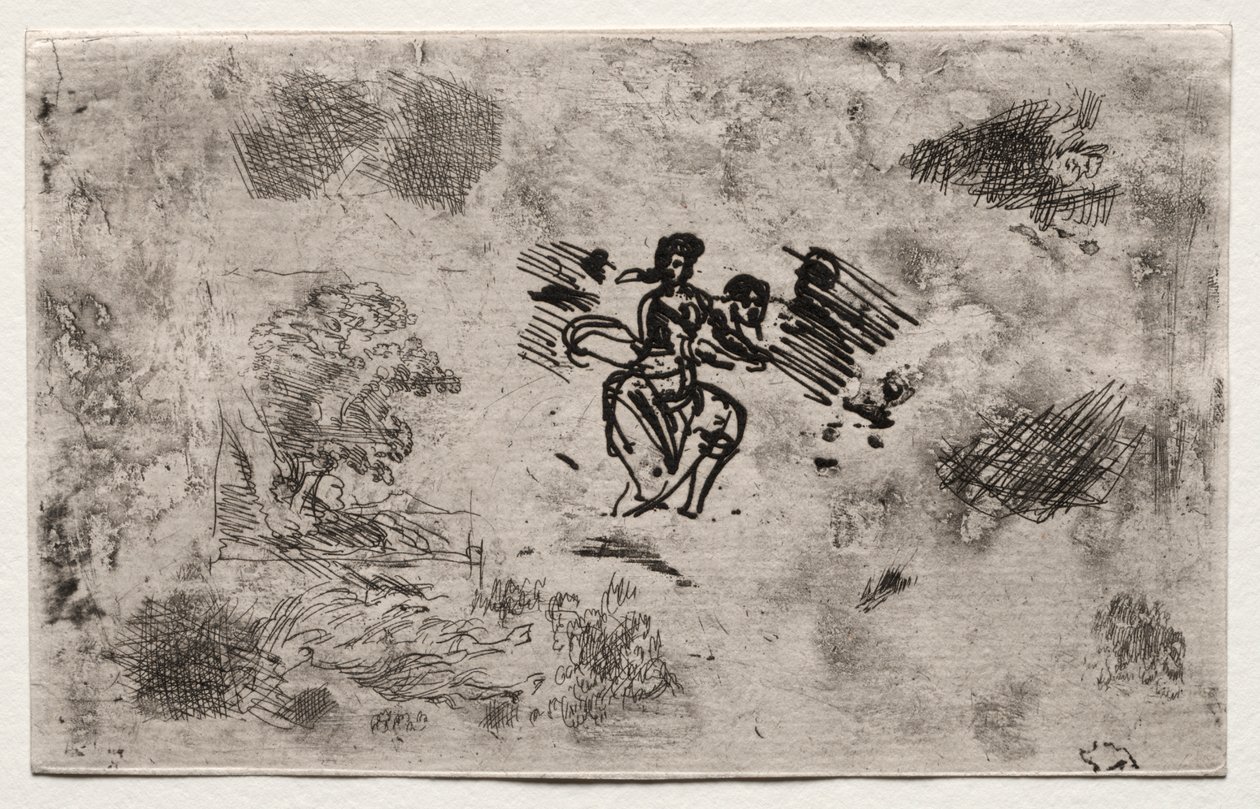 Studie af en siddende kvinde og andre skitser af Claude Lorrain