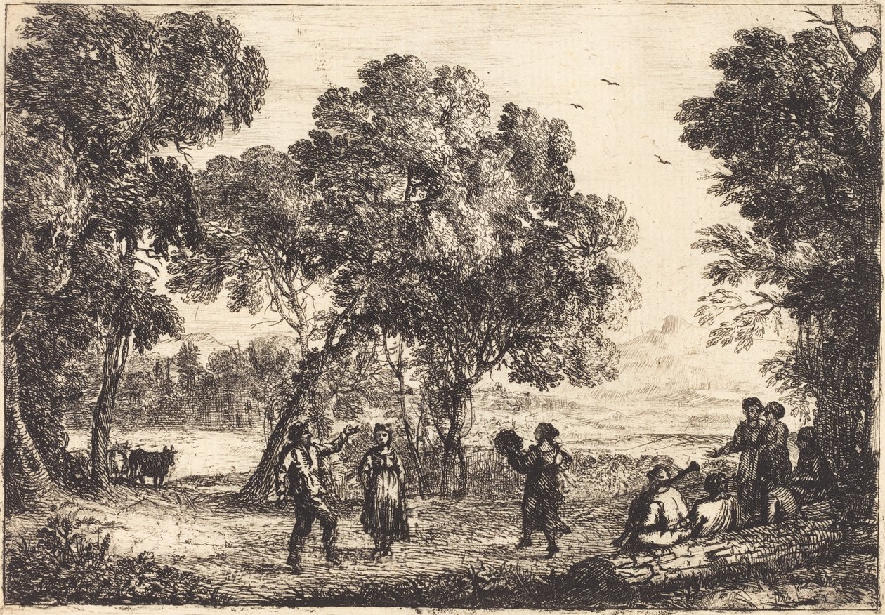 Country Dance (lille tallerken) af Claude Lorrain