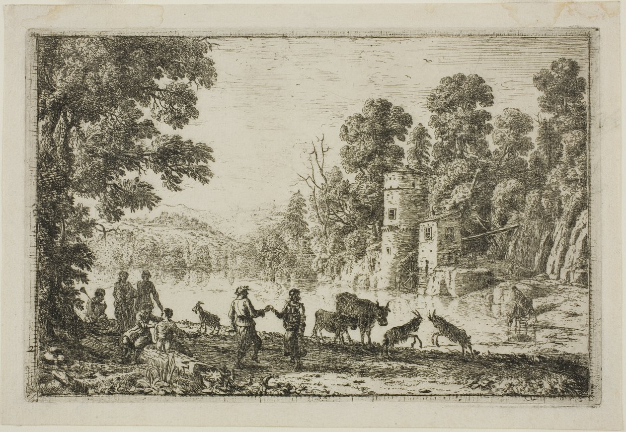 Dansen på flodbredden af Claude Lorrain