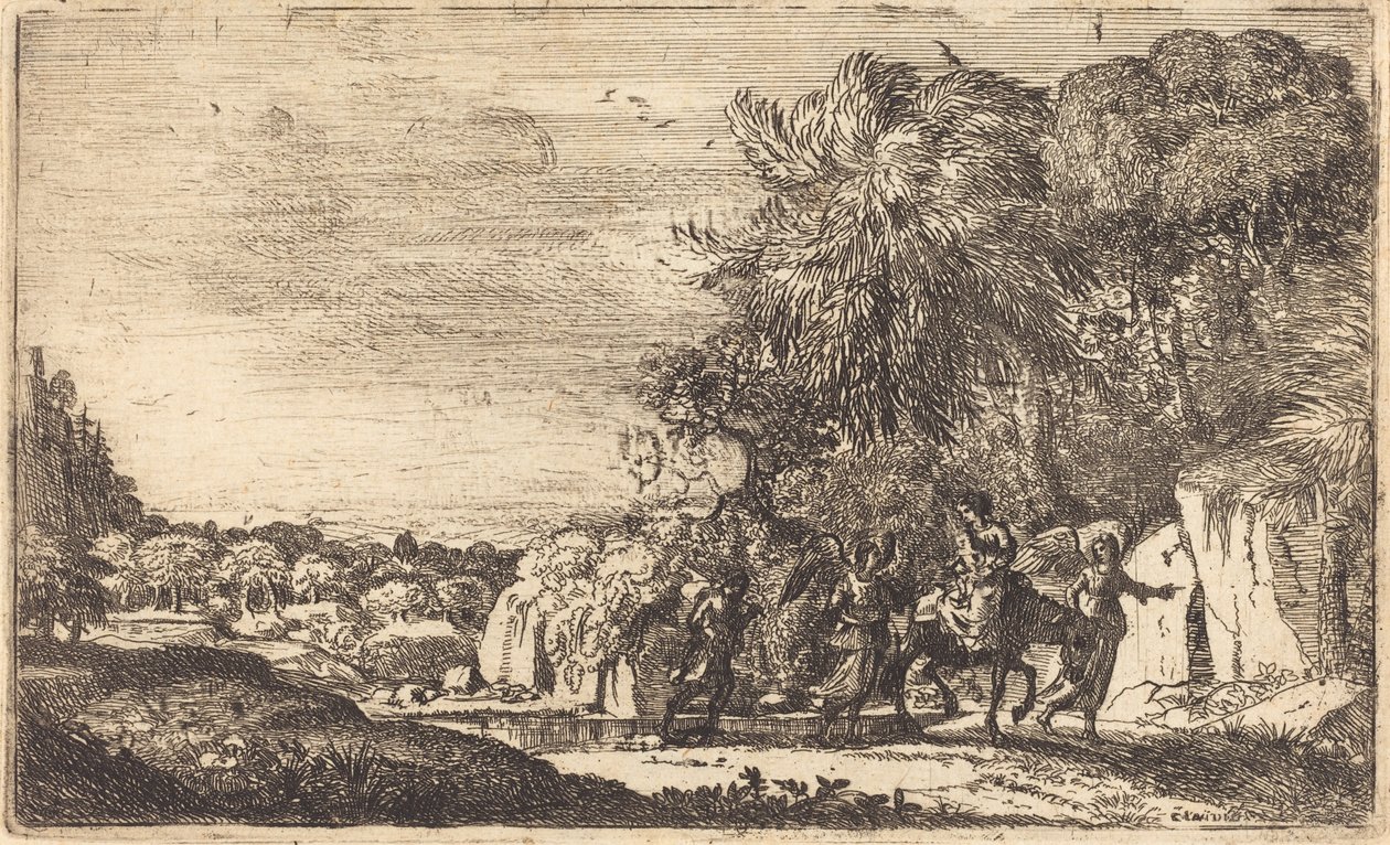 Flugten til Egypten (La fuite en Egypte) af Claude Lorrain