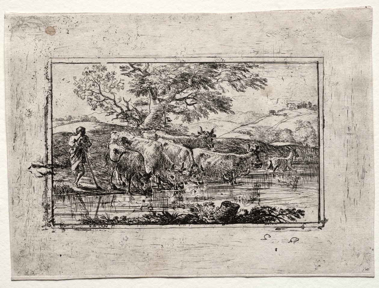 Flokken ved Vandingspladsen, 1635. af Claude Lorrain