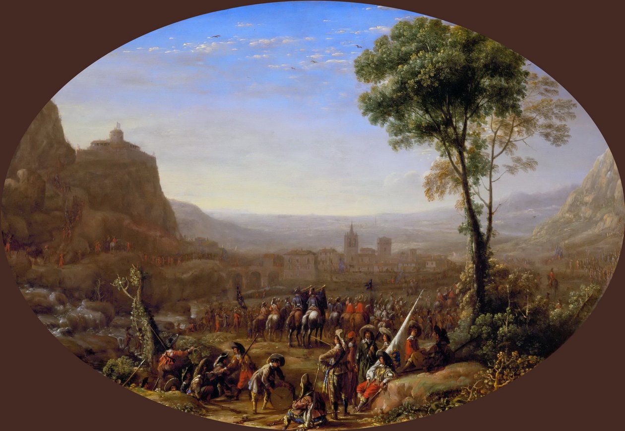 The Pass of Susa taget af Ludvig XIII i 1629, ca 1631. af Claude Lorrain