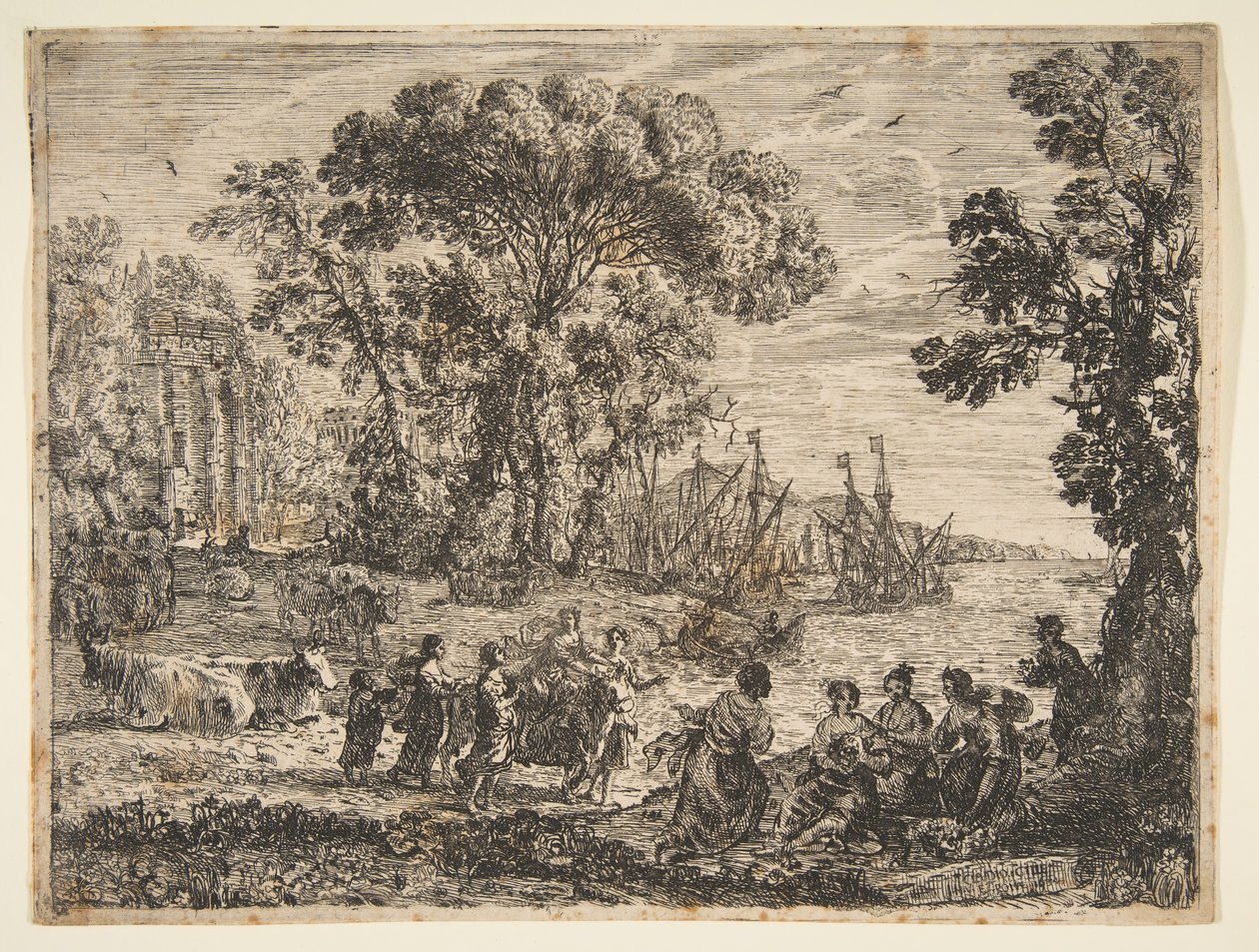 The Rape of Europa, 1634.  af Claude Lorrain