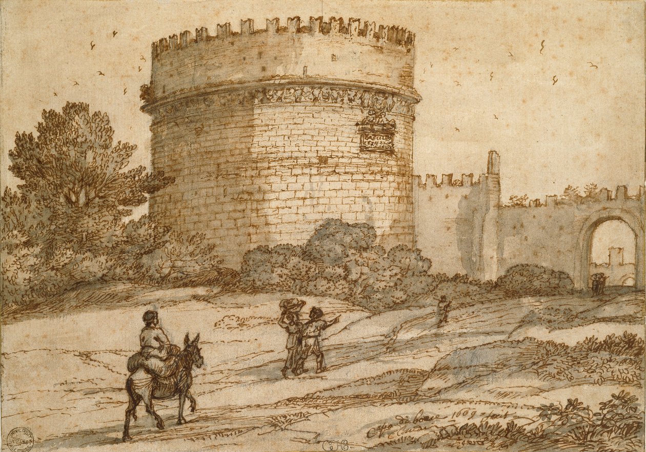 Cecilia Metellas grav, 1669 af Claude Lorrain