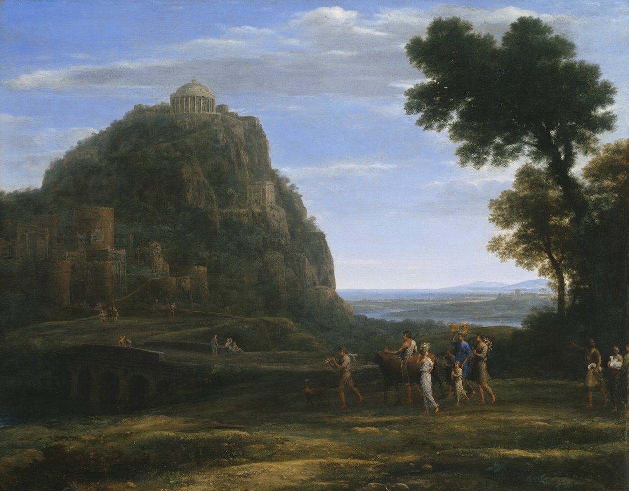Udsigt over Delphi med en procession af Claude Lorrain