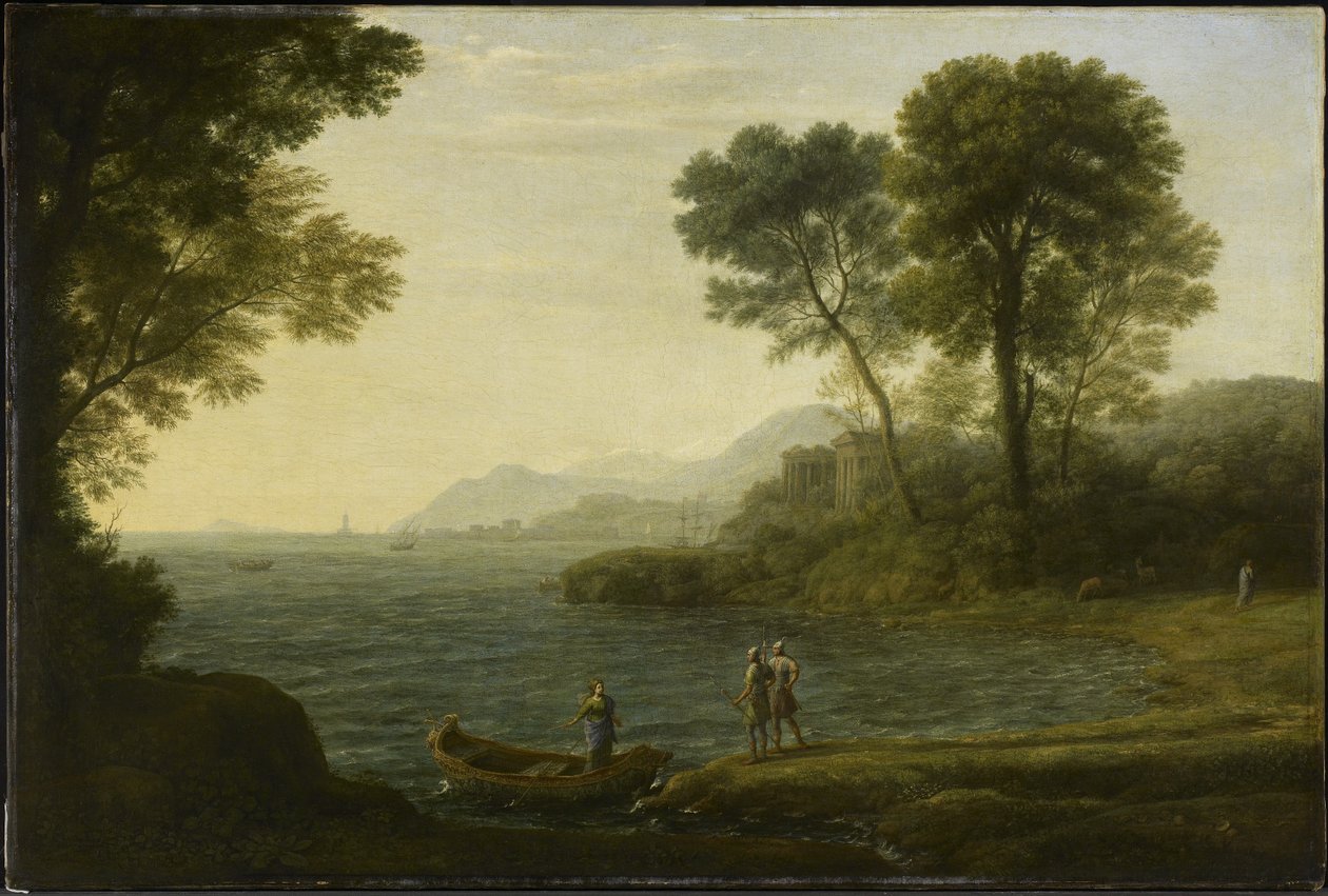 Carlo og Ubaldos indskibning, 1667 af Claude Lorrain