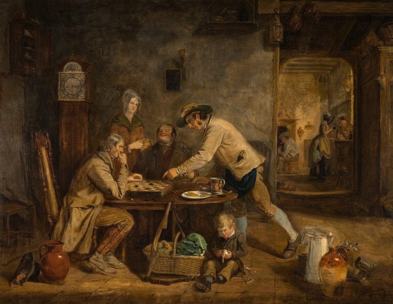 Udkastspillerne, 1844 af Claude Lorraine R.W Nursey