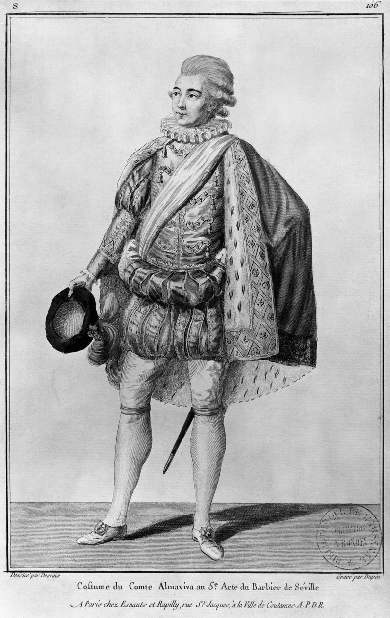 Grev Almaviva, illustration fra 5. akt af 
