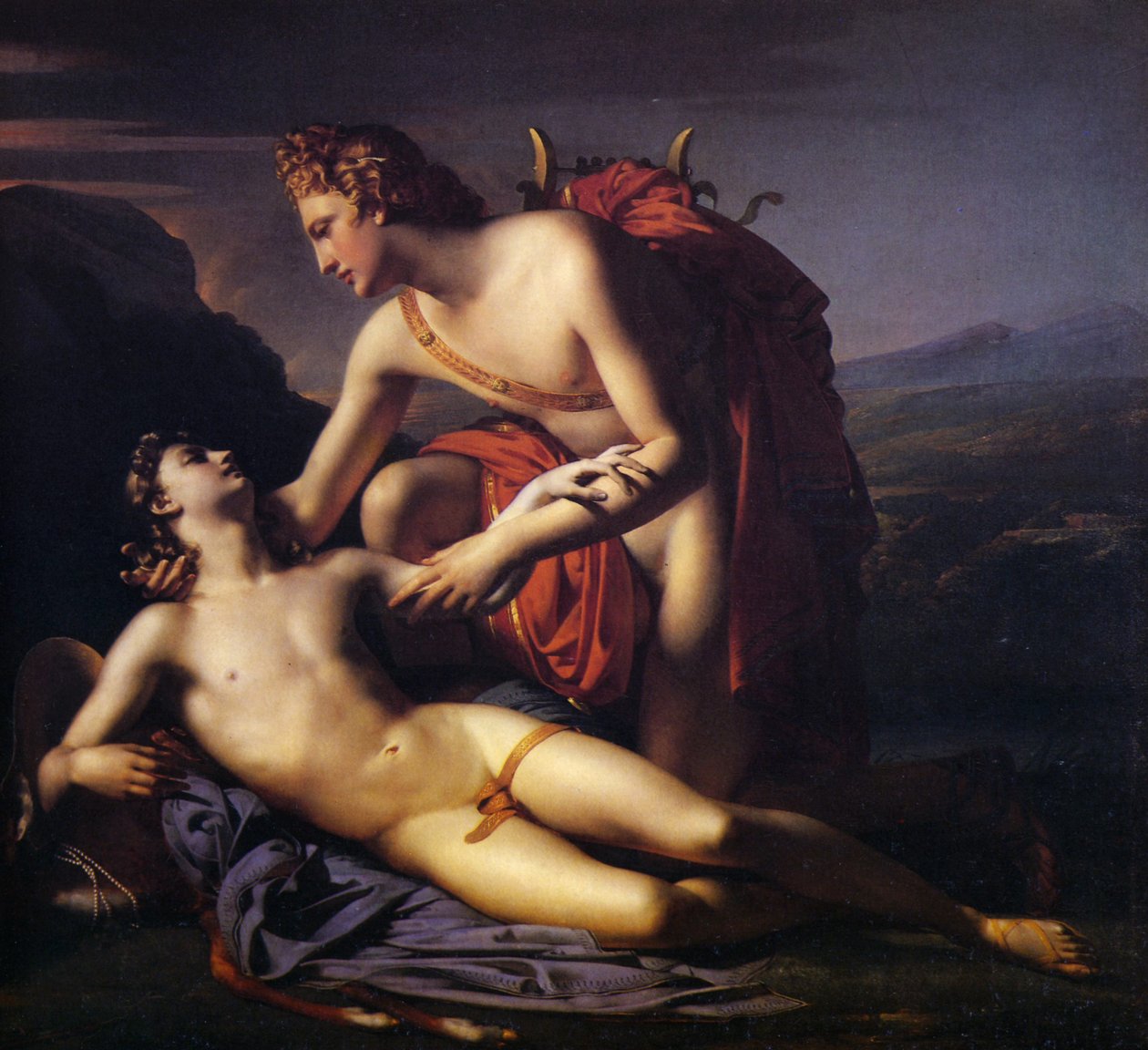 Apollo og Cyparissus, 1820 af Claude Marie Paul Dubufe