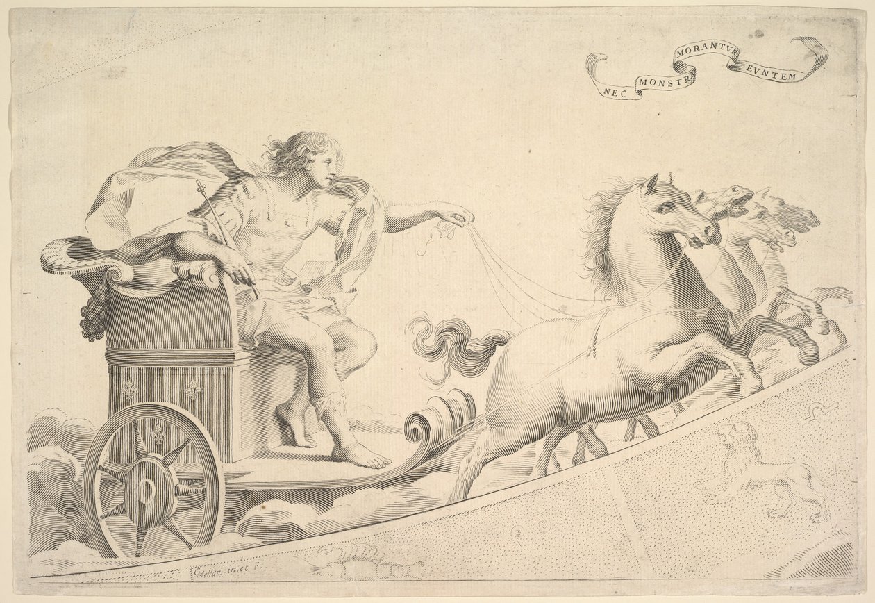 Allegori til ære for Ludvig XIV. af Claude Mellan