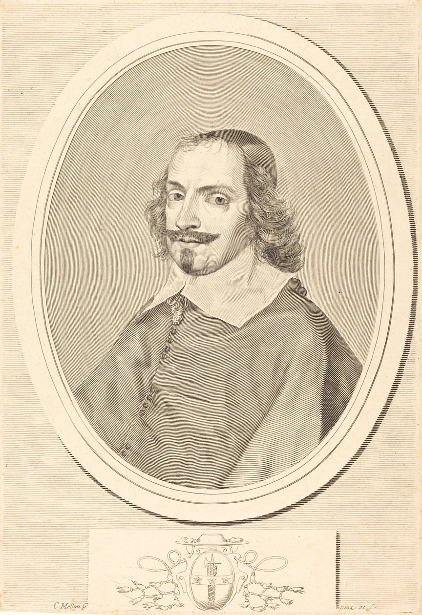 Kardinal Jules Mazarin af Claude Mellan
