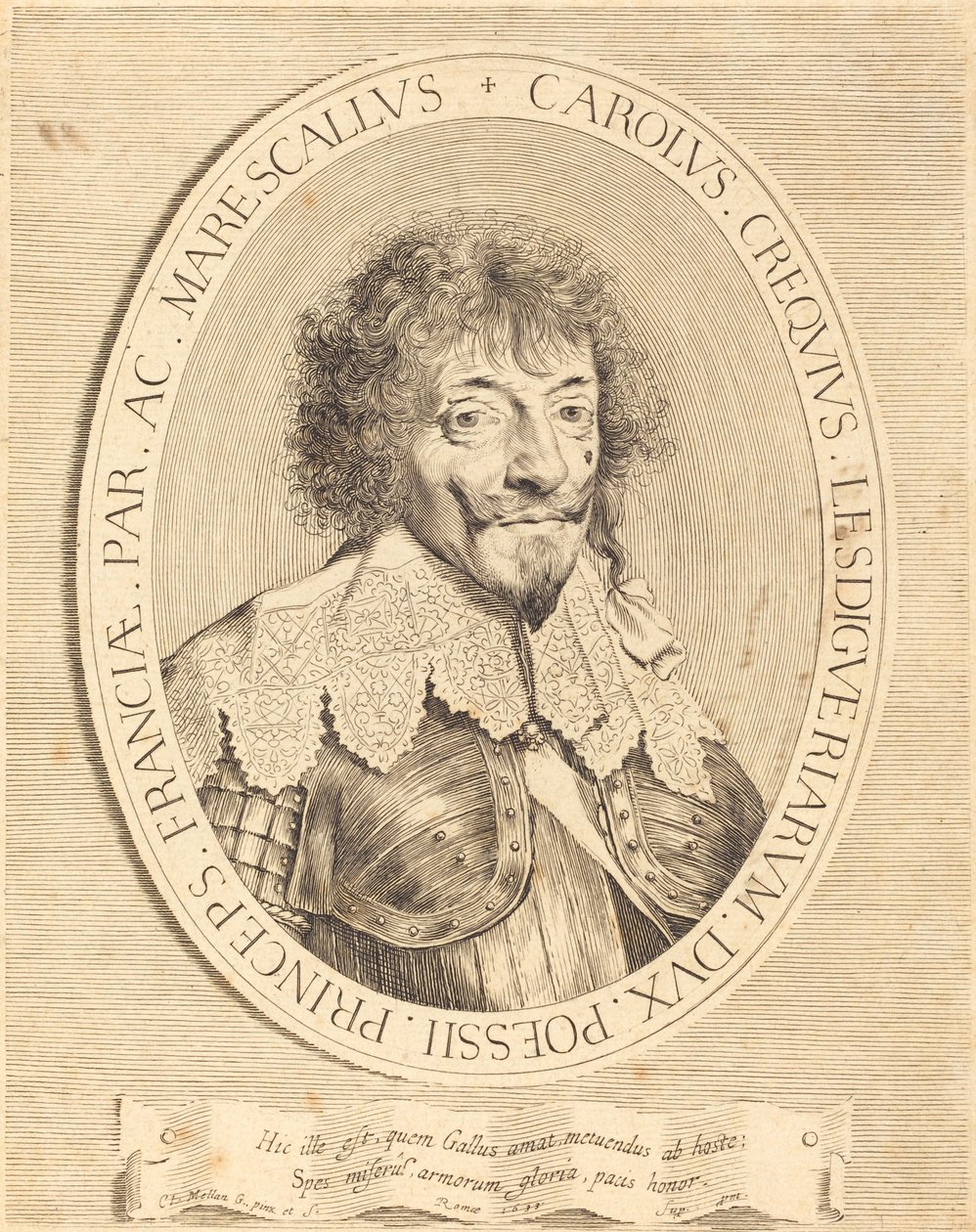 Charles I de Crequi, hertug af Lesdiguières af Claude Mellan