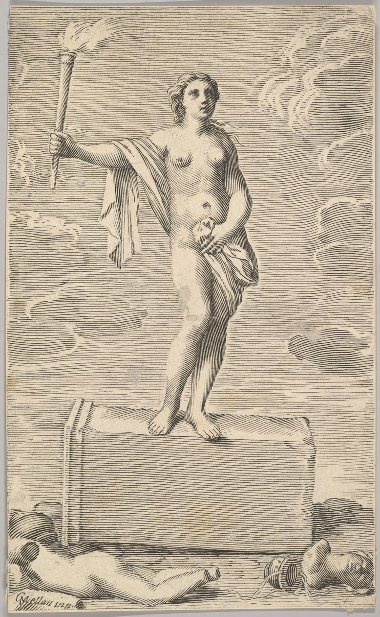 Feminin figur. af Claude Mellan