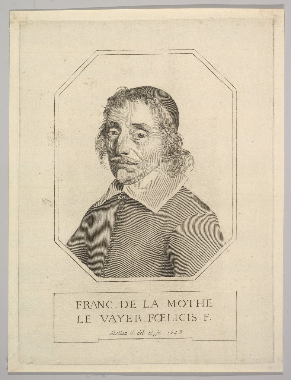 Francois de La Mothe Le Vayer, 1648. af Claude Mellan