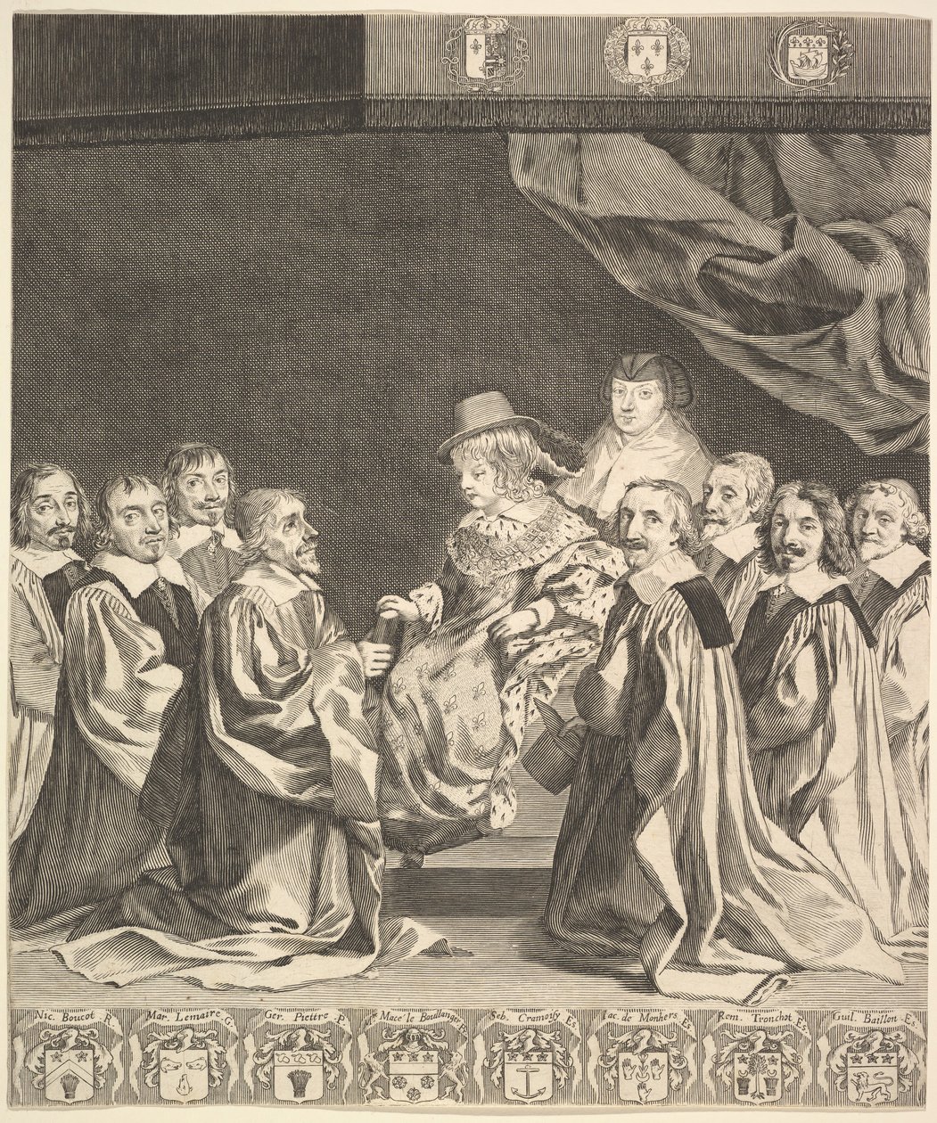 Frontispiece: The Royal Ordinances, ca. 1644. dani af Claude Mellan